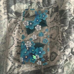 iPhone 12 Pro Blue Flower Case